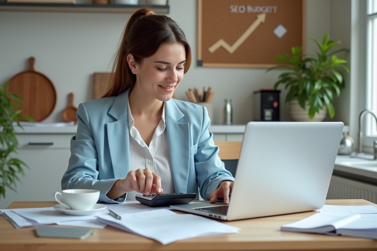 Femme entrepreneure organisant ses reçus à la maison